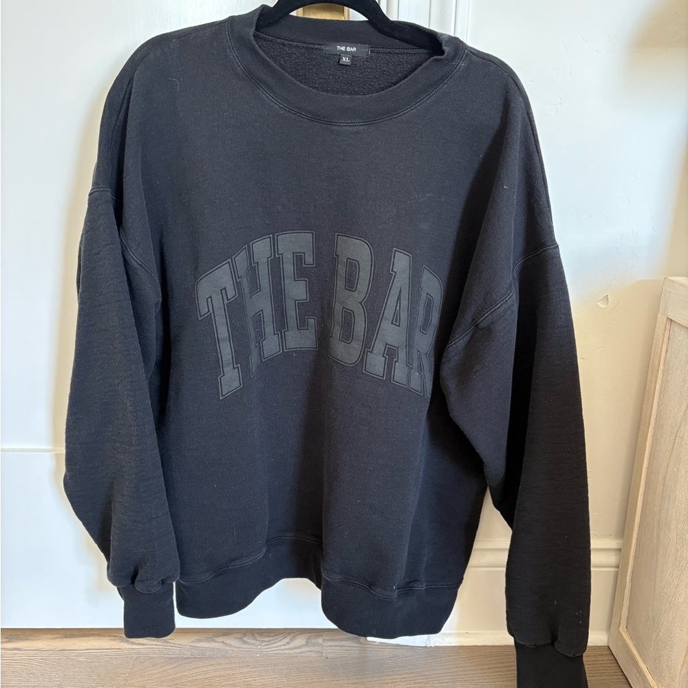 The Bar Varsity Sweatshirt XL black on black